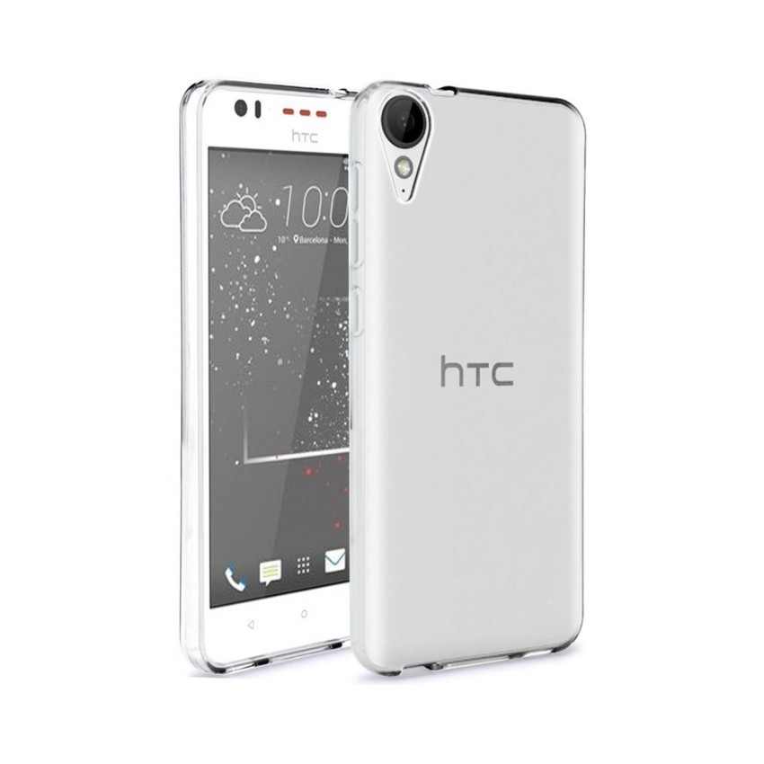 Θήκη Πλάτης Σιλικόνης Απλή για HTC Desire 826 - Χρώμα: Διάφανο