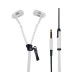 V-like Universal Zipper Metallic Earphones