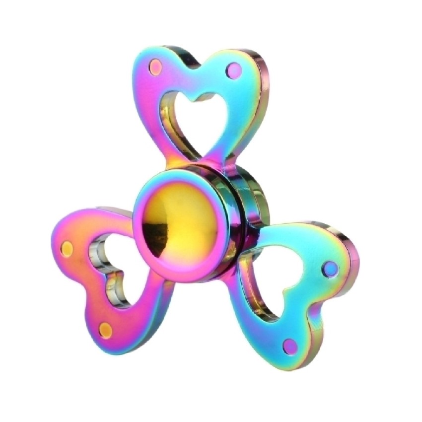 Fidget Spinner Heart Zinc Alloy Three Leaves 2 minutes Σβούρα Χειρός