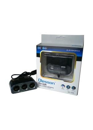 Olesson - InCar USB & Three Sockets no.1506 2 θύρες usb/3 πρίζες αυτοκινήτου