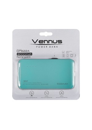 Vennus DP622A 9000mAh PowerBank+iPhone Adapter Χρώμα: Πράσινο