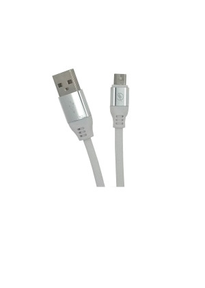 OEM USB 2.0 to Micro USB Braided Cable Λευκό 1.8m