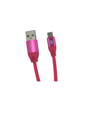 OEM USB 2.0 to Micro USB Braided Cable Ροζ 1.8m