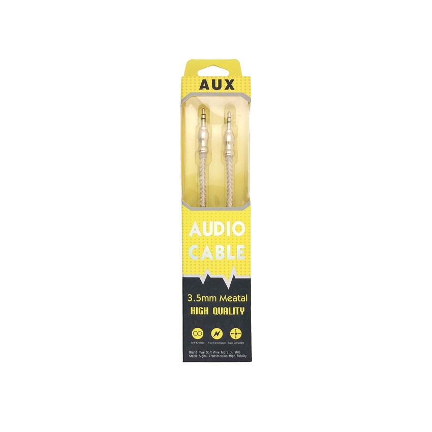 OEM διπλό Audio Jack (male) καλώδιο 3.5 AUX (1 Μέτρο)