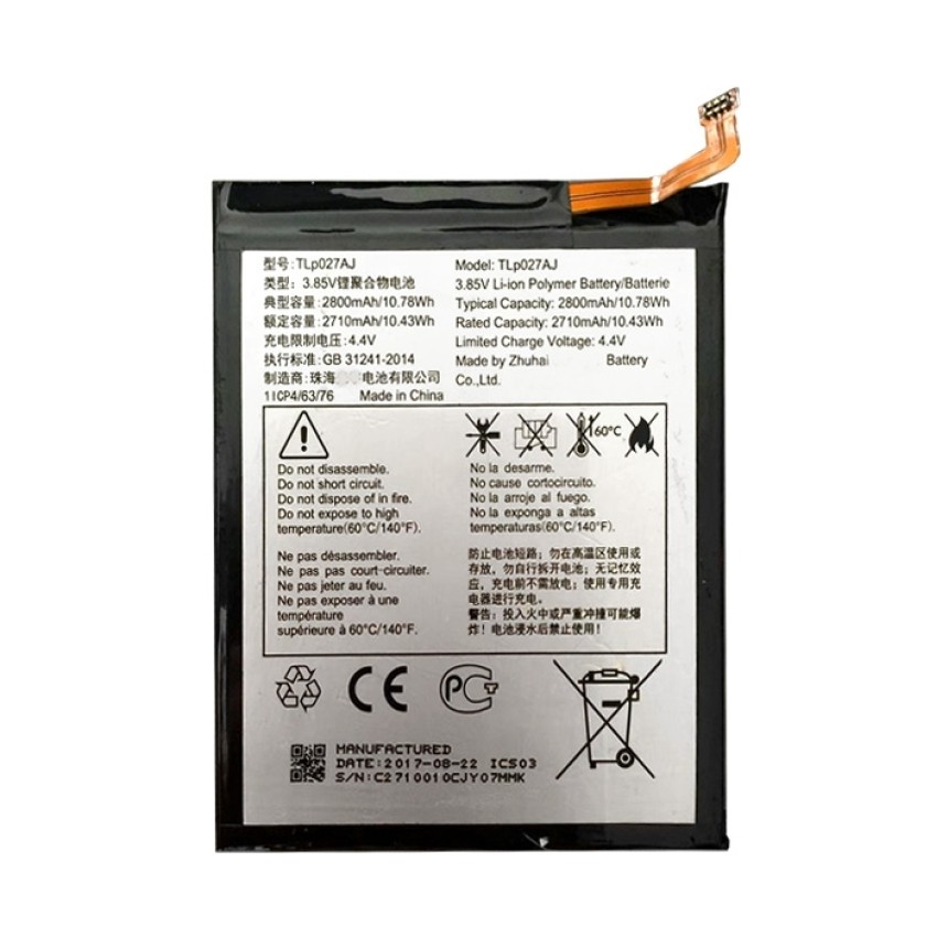 Μπαταρία Συμβατή με Alcatel 5085D/A5 (OT-6058D) LED (TLp027AJ) - 2800mAh