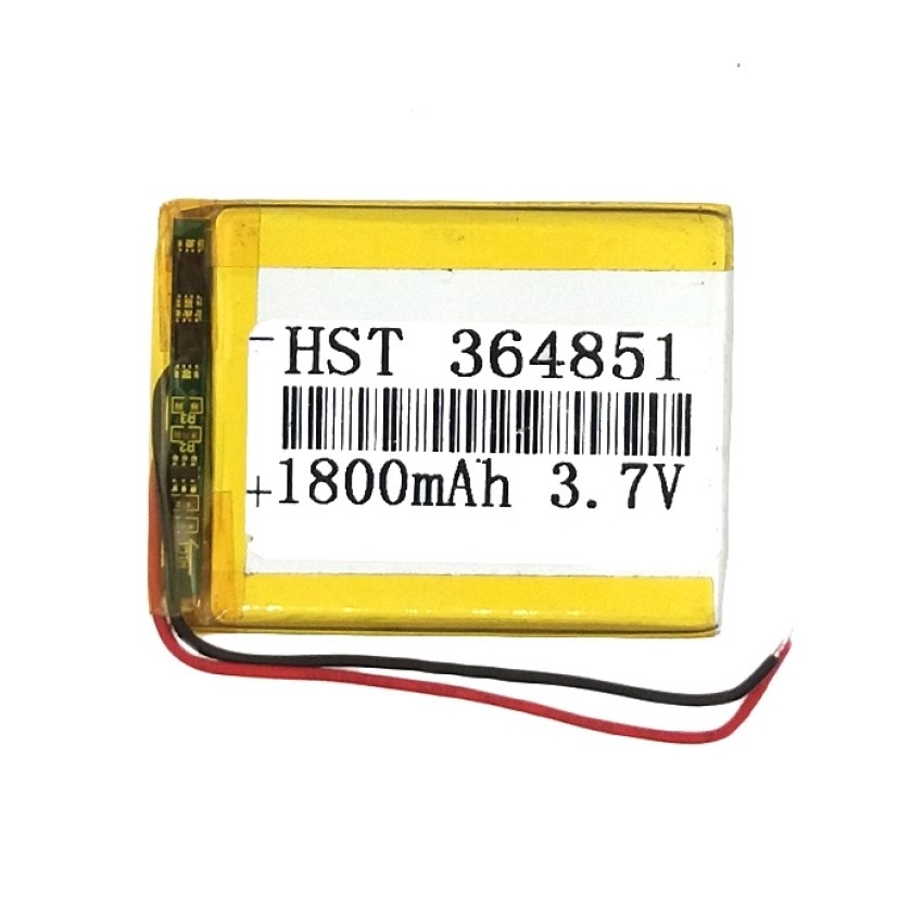 Μπαταρία Universal 6x4.5 cm με 2 Καλώδια - 1800mAh