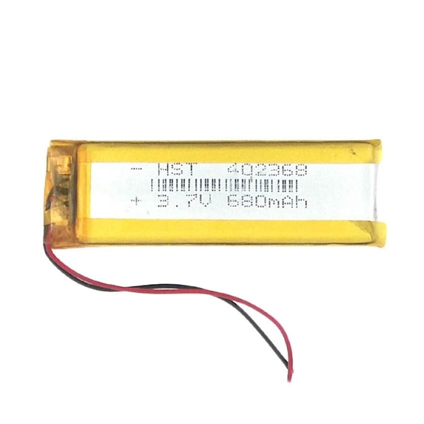 Μπαταρία Universal 7x2 cm με 2 Καλώδια - 680mAh