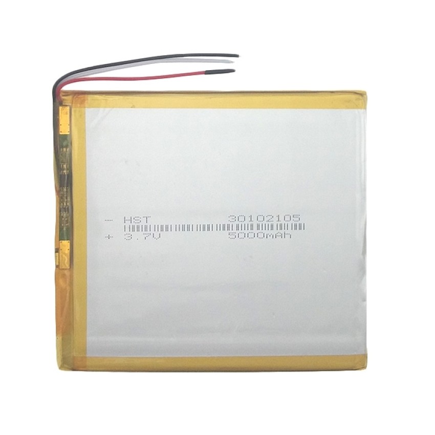 Μπαταρία Universal 10.5x9.5 cm με 3 Καλώδια - 5000mAh