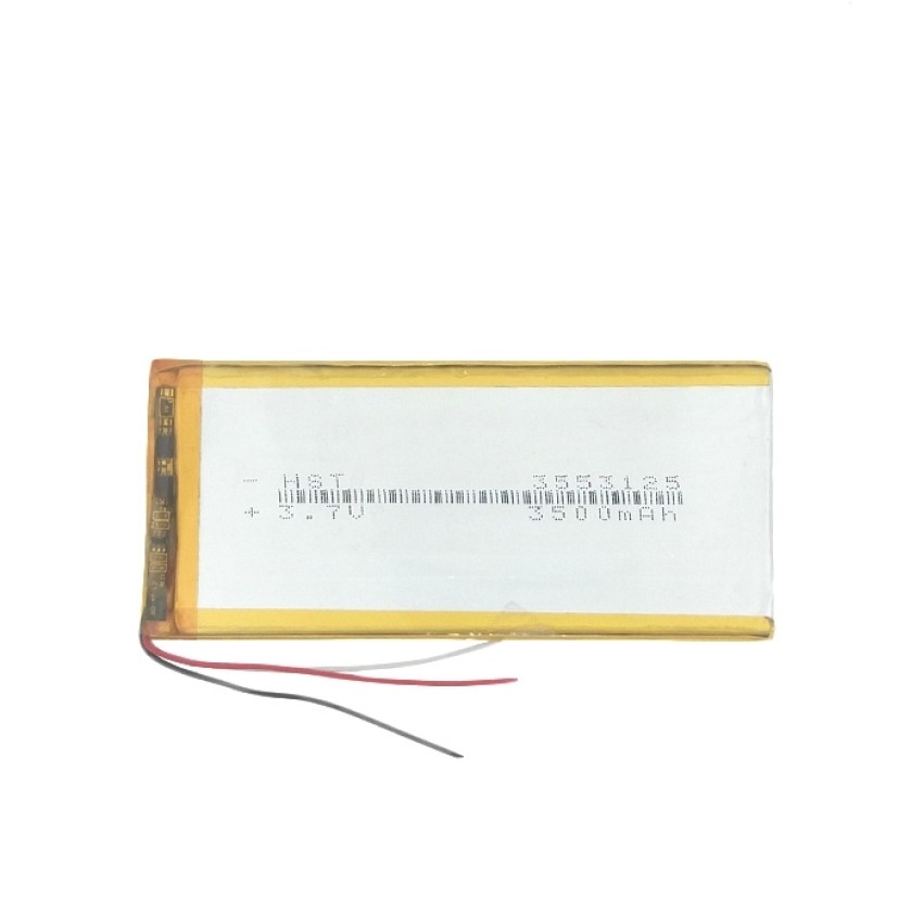 Μπαταρία Universal 12x5.5 cm με 3 Καλώδια - 3500mAh