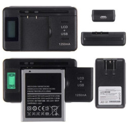 External Battery Charger LCD Universal Charger SS-5 - Color: Black