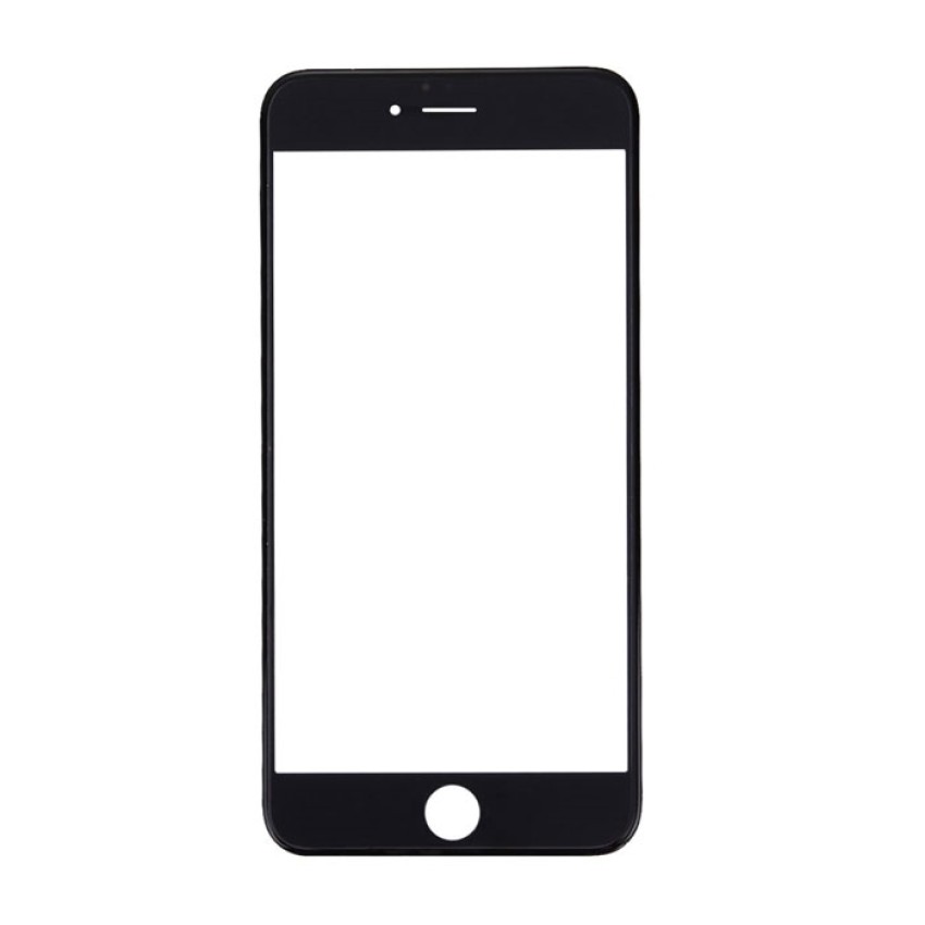 Τζαμάκι Οθόνης Lens για iPhone 6 Plus με Frame Bezel - Χρώμα: Μαύρο