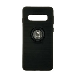 Back Cover iFace Silicone Case with Stand for Samsung G973F Galaxy S10 - Color: Black