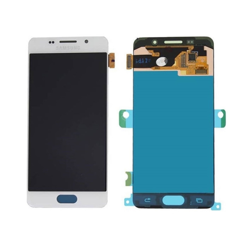 Γνήσια Οθόνη LCD με Μηχανισμό Αφής για Samsung Galaxy A3 2016 A310F GH97-18249A- Χρώμα: Λευκό