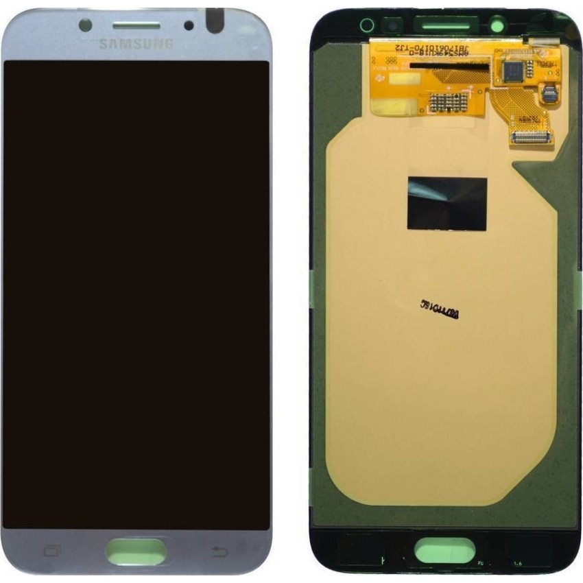 Γνήσια Οθόνη LCD με Μηχανισμό Αφής για Samsung Galaxy J7 2017 J730F GH97-20801B - Χρώμα: Ασημί