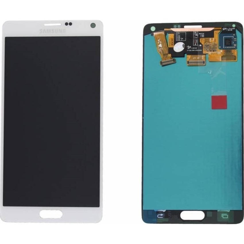 Γνήσια Οθόνη LCD με Μηχανισμό Αφής για Samsung Galaxy Note 4 N910F GH97-16565A - Χρώμα: Λευκό