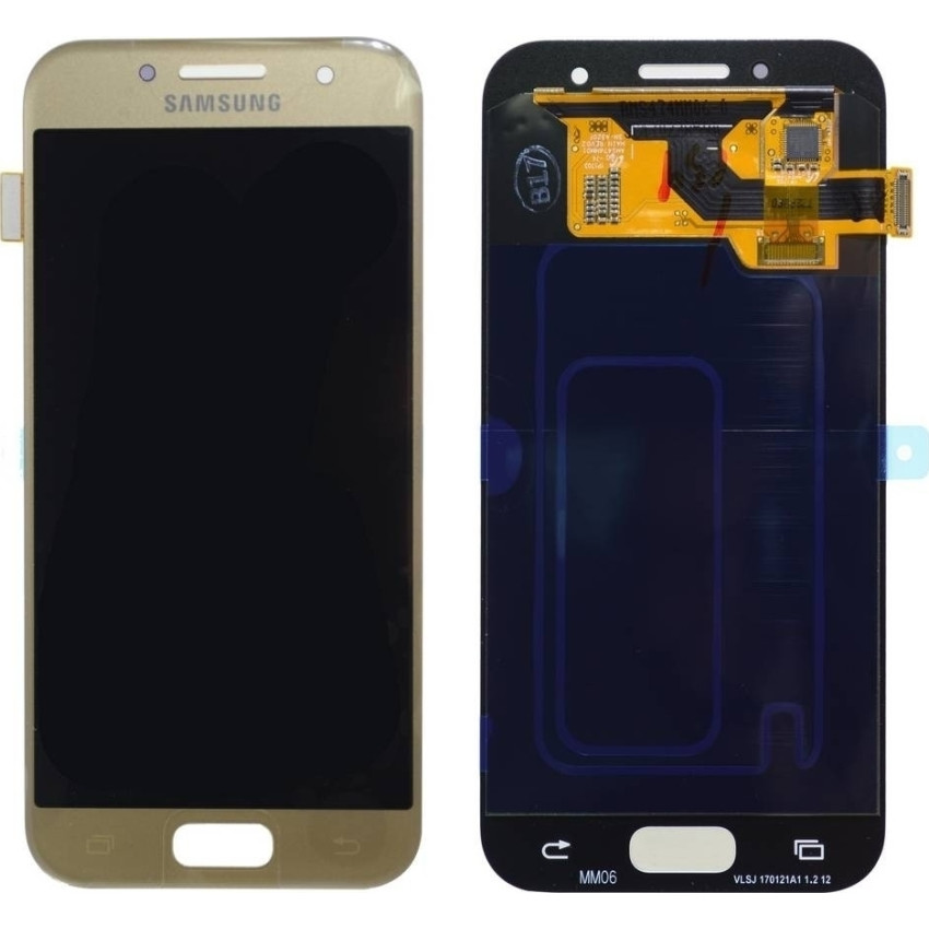 Γνήσια Οθόνη LCD με Μηχανισμό Αφής για Samsung Galaxy A3 2017 A320F GH97-19732B - Χρώμα: Χρυσό