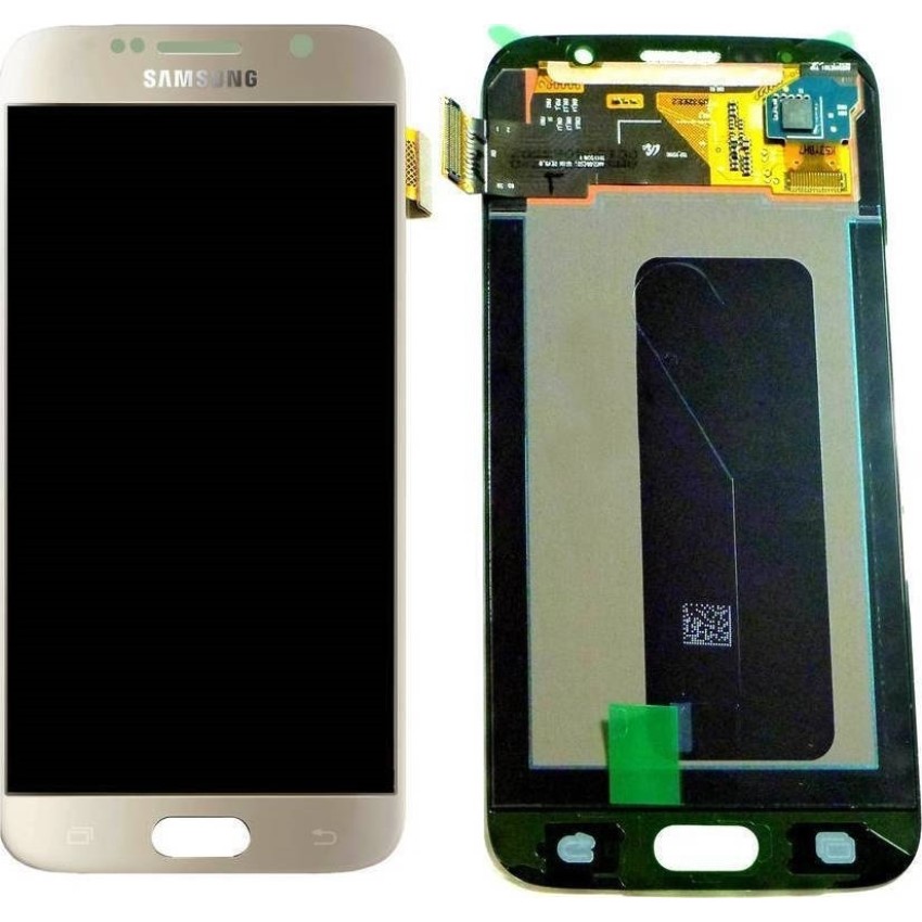 Γνήσια Οθόνη LCD με Μηχανισμό Αφής για Samsung Galaxy S6 G920F GH97-17260C - Χρώμα: Χρυσό