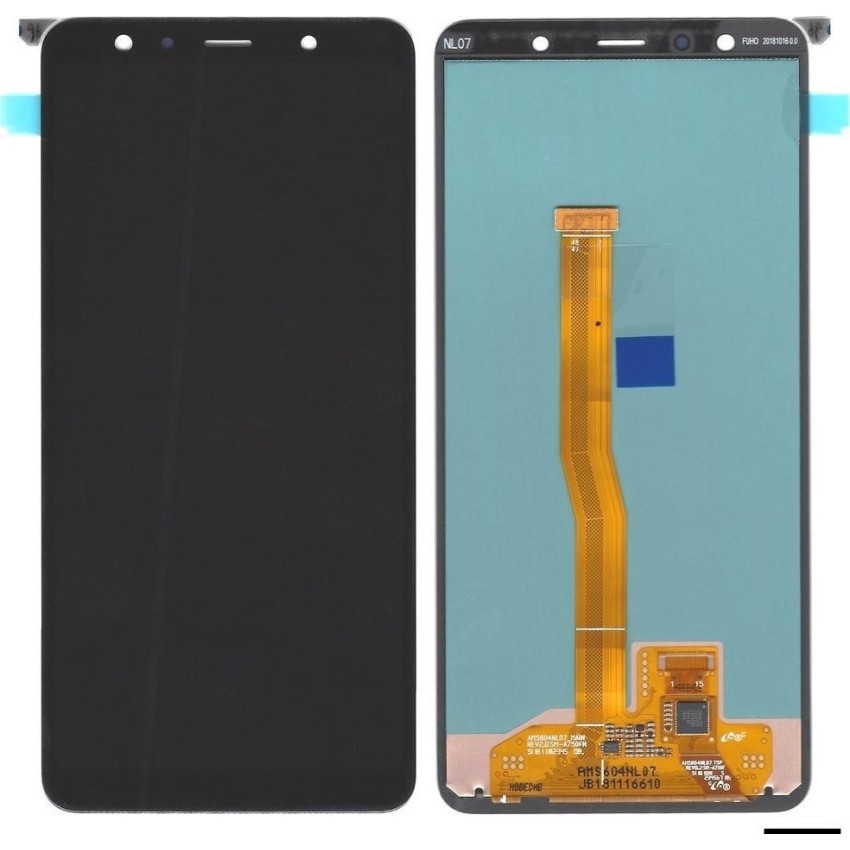 Γνήσια Οθόνη LCD με Μηχανισμό Αφής για Samsung Galaxy A7 2018 A750F GH96-12078A - Χρώμα: Μαύρο