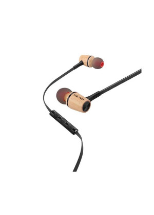 Wired Earphones Awei ES-80TY Wooden Dynamic Headset Ενσύρματα Ακουστικά - Χρώμα: Μαύρο