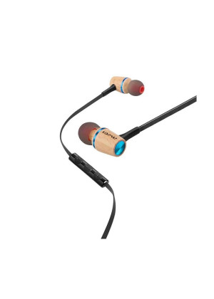 Wired Earphones Awei ES-80TY Wooden Dynamic Headset Ενσύρματα Ακουστικά - Χρώμα: Μπλε