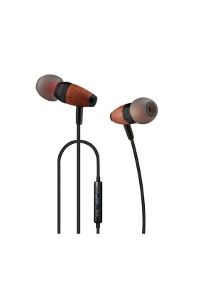 Wired Earphones Awei ES-60TY Wooden Dynamic Stereo Headset Ενσύρματα Ακουστικά - Χρώμα: Μαύρο