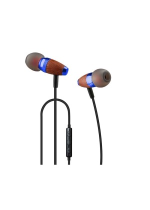 Wired Earphones Awei ES-60TY Wooden Dynamic Stereo Headset Ενσύρματα Ακουστικά - Χρώμα: Μπλε