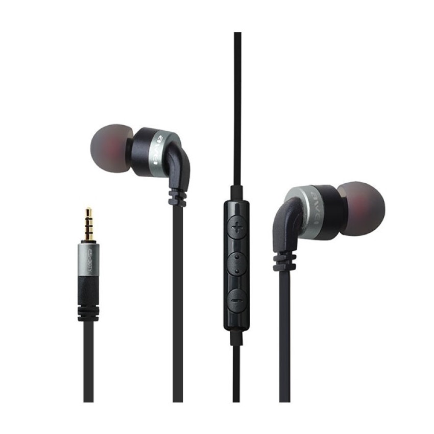 Wired Earphones Awei ES-30TY Stereo Headset Ενσύρματα Ακουστικά - Χρώμα: Γκρι