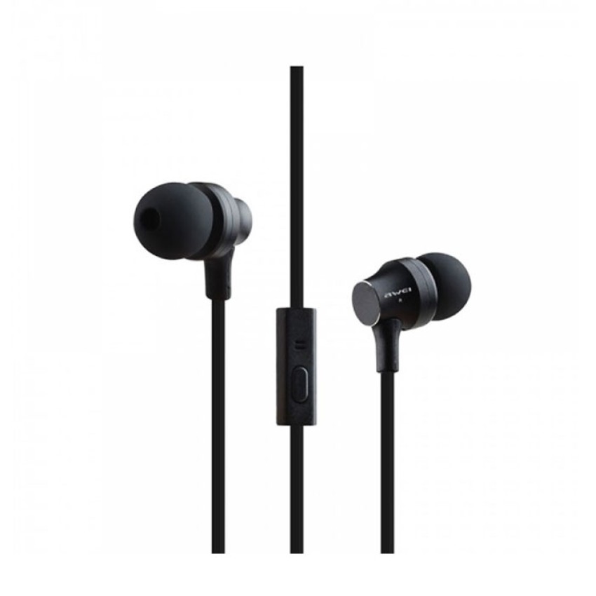 Wired Earphones Awei ES910i Smart Headset Ενσύρματα Ακουστικά - Χρώμα: Μαύρο