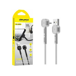 Awei CL-65 Lightning L Type Fast Charging Mobile Holder 1m - Color: White