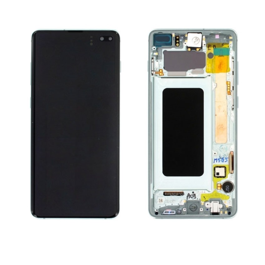 Γνήσια Οθόνη LCD με Μηχανισμό Αφής για Samsung Galaxy S10+ ( S10 Plus ) G975F GH82-18849E - Χρώμα: Πράσινο