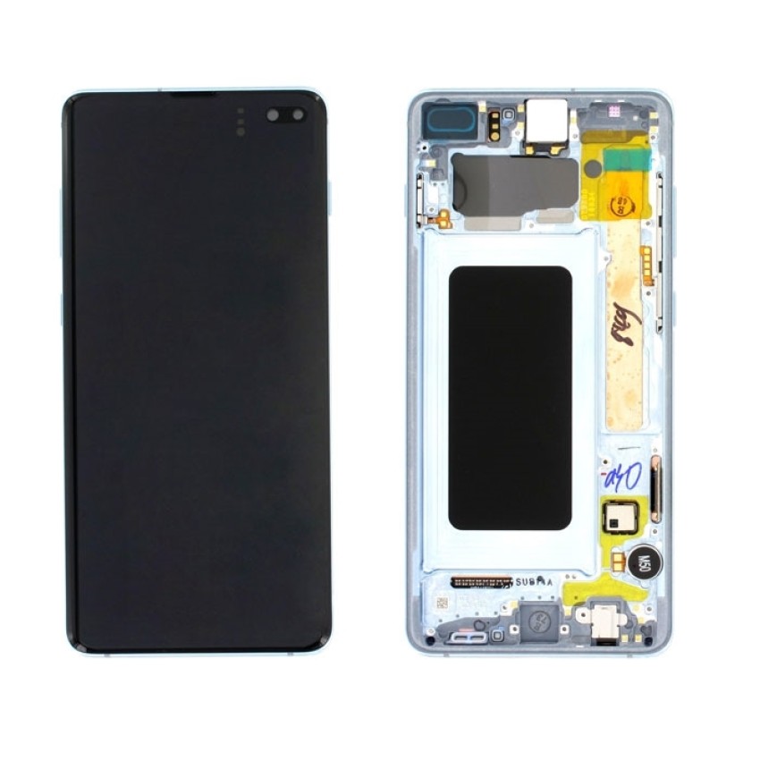 Γνήσια Οθόνη LCD με Μηχανισμό Αφής για Samsung Galaxy S10+ ( S10 Plus ) G975F GH82-18849C/GH82-18834C - Χρώμα: Μπλε