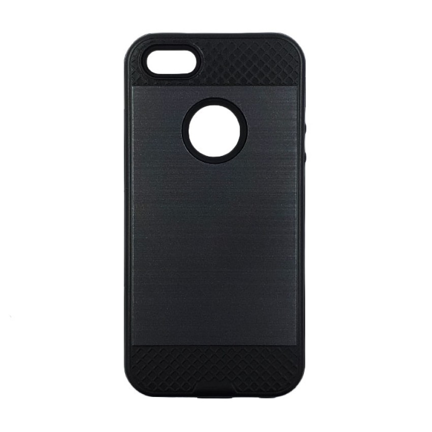 Σκληρή Θήκη Πλάτης Tough Brushed για Apple iPhone 5/5s/5c - Χρώμα: Μαύρο