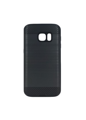 Σκληρή Θήκη Πλάτης Tough Brushed για Samsung G930F Galaxy S7 - Χρώμα: Μαύρο