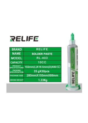 RELIFE RL-403 10cc Πάστα Συγκόλλησης με Μόλυβδο /  Soldering Paste