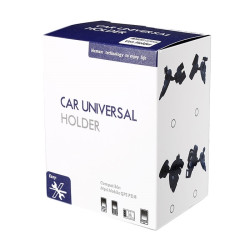 Adjustable Universal Car Phone Holder - Color: Black