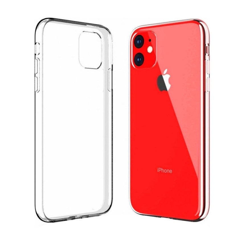 Θήκη Πλάτης Σιλικόνης Απλή για Apple iPhone 11 - Χρώμα: Διάφανο