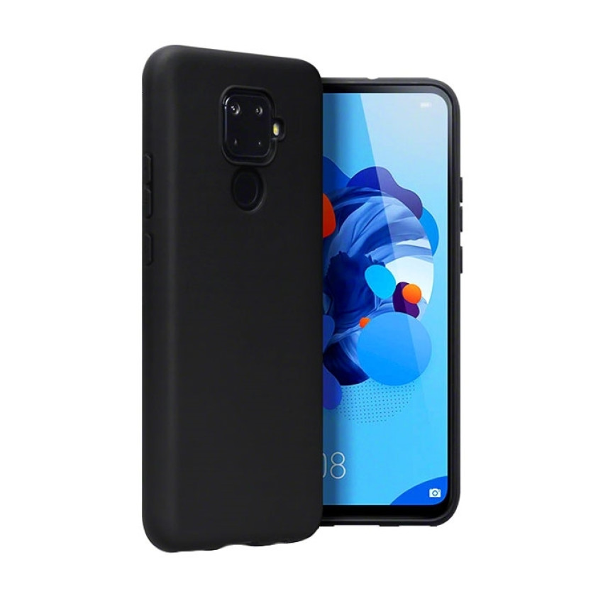 Θήκη Πλάτης Σιλικόνης Απλή για Huawei Mate 30 Lite - Χρώμα: Μαύρο