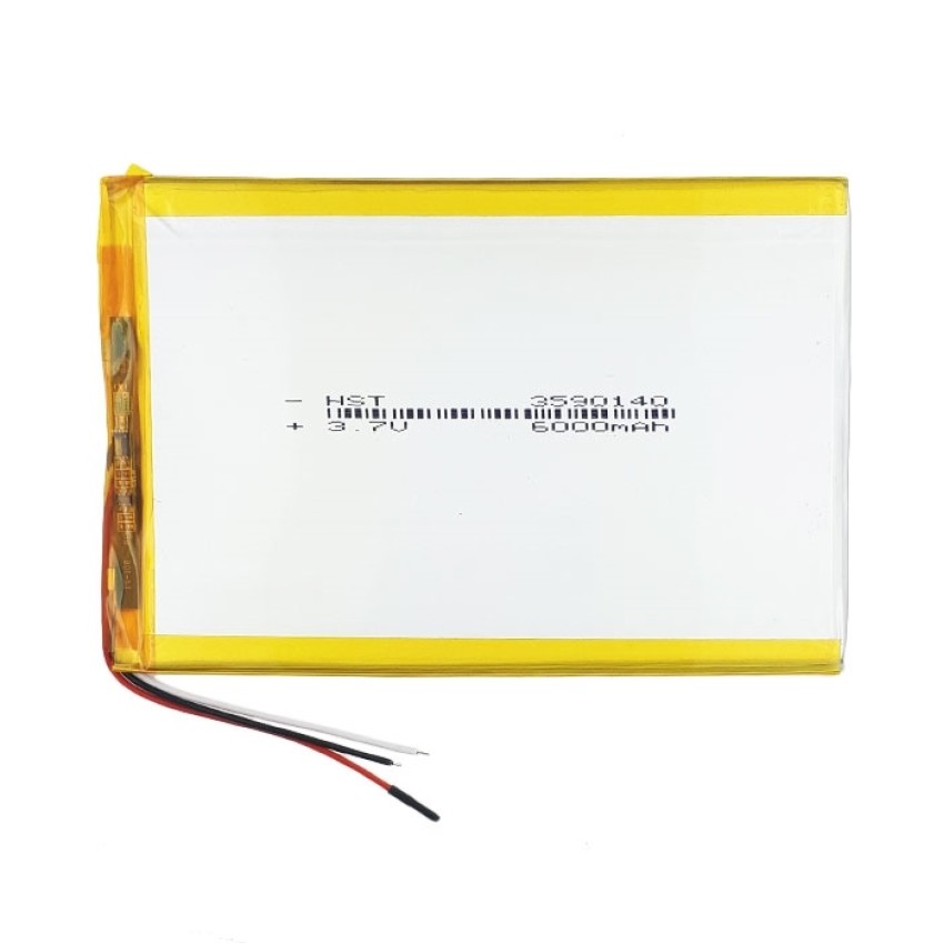 Μπαταρία Universal 14x10 cm με 3 Καλώδια - 6000mAh