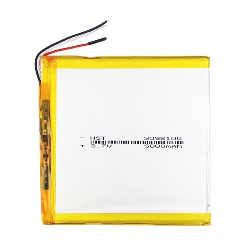 Μπαταρία Universal 10x10 cm με 3 Καλώδια - 5000mAh