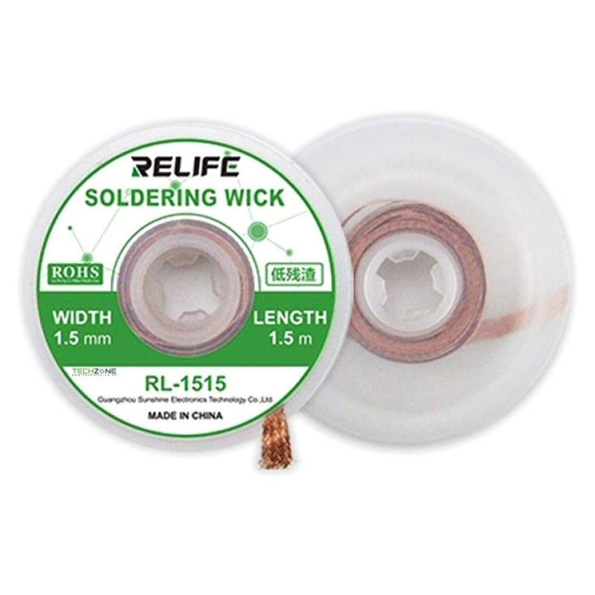 Relife RL-1515 Σύρμα Αποκόλλησης / Desoldering Wick  (1.5m Long - 1.5mm Wide)