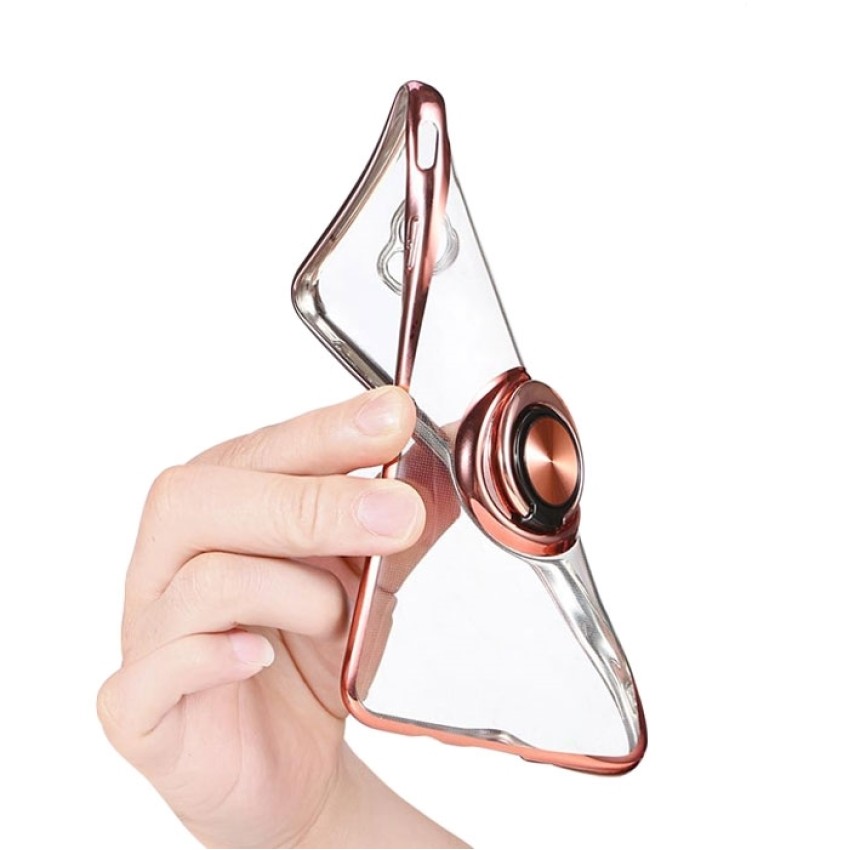 Θήκη Πλάτης Σιλικόνης Fingertip Gyroscope 2 In 1 Gyro Bracket για Apple iPhone 11 Pro Max - Χρώμα: Κόκκινο