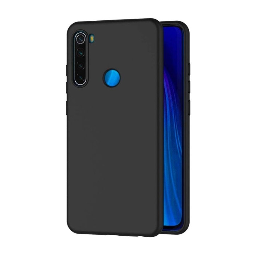 Θήκη Πλάτης Σιλικόνης Απλή για Xiaomi Redmi Note 8 - Χρώμα: Μαύρο