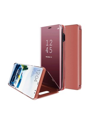 Θήκη Clear View Stand για Samsung J600F Galaxy J6 2018 - Χρώμα: Ρόζ Χρυσό
