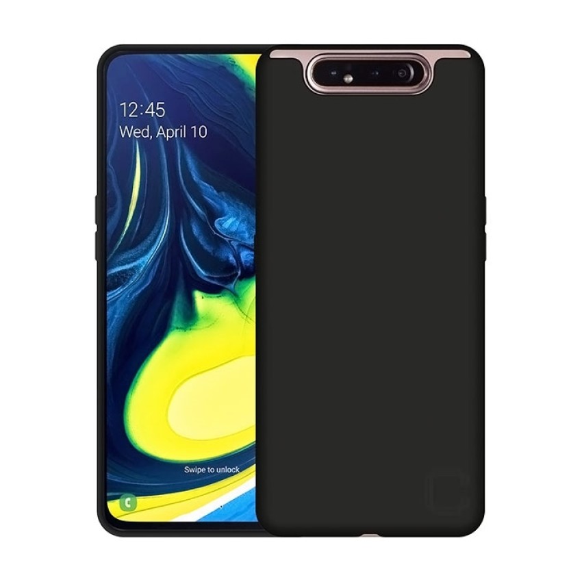 Θήκη Πλάτης Σιλικόνης Απλή για Samsung A805F Galaxy A80/Galaxy A90 - Χρώμα: Μαύρο