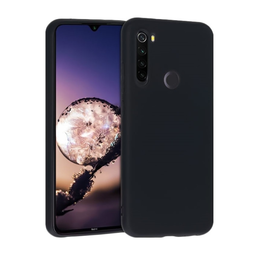 Θήκη Πλάτης Σιλικόνης Απλή για Xiaomi Redmi Note 8T - Χρώμα: Μαύρο