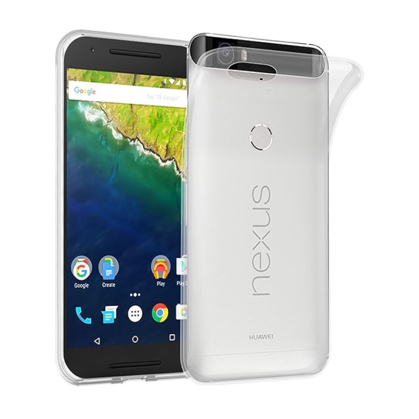 Θήκη Πλάτης Σιλικόνης Απλή για Huawei Nexus 6P - Χρώμα: Διάφανο