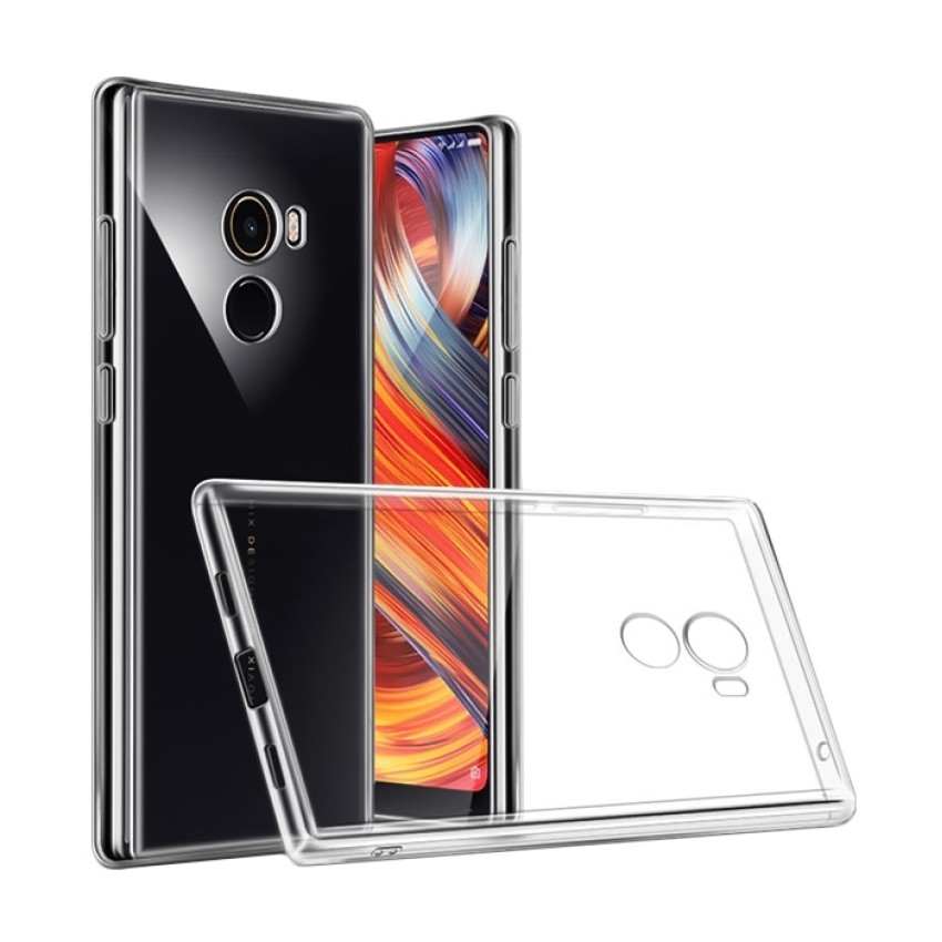 Θήκη Πλάτης Σιλικόνης Απλή για Xiaomi Mi Mix 2 - Χρώμα: Διάφανο