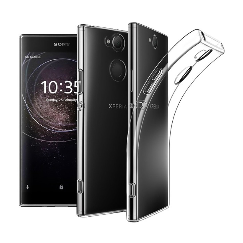 Θήκη Πλάτης Σιλικόνης Απλή για Sony Xperia XA2 - Χρώμα: Διάφανο