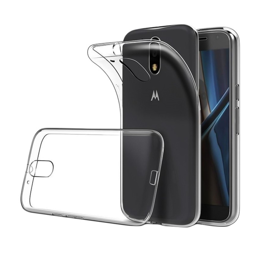 Θήκη Πλάτης Σιλικόνης Απλή για Motorola Moto G4 - Χρώμα: Διάφανο