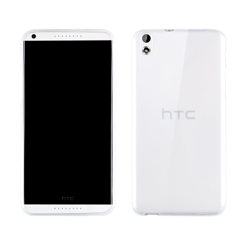 Θήκη Πλάτης Σιλικόνης Απλή για HTC Desire 816 - Χρώμα: Διάφανο